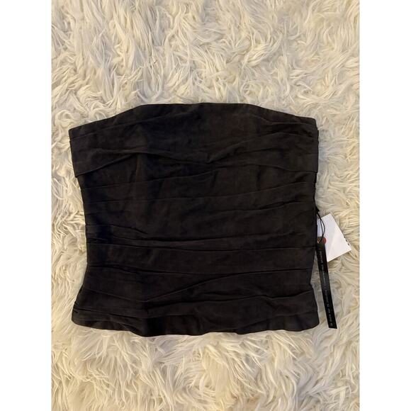 Ralph Lauren Collection Purple Label Vintage Suede Bustier Strapless Top Runway - Picture 4 of 14